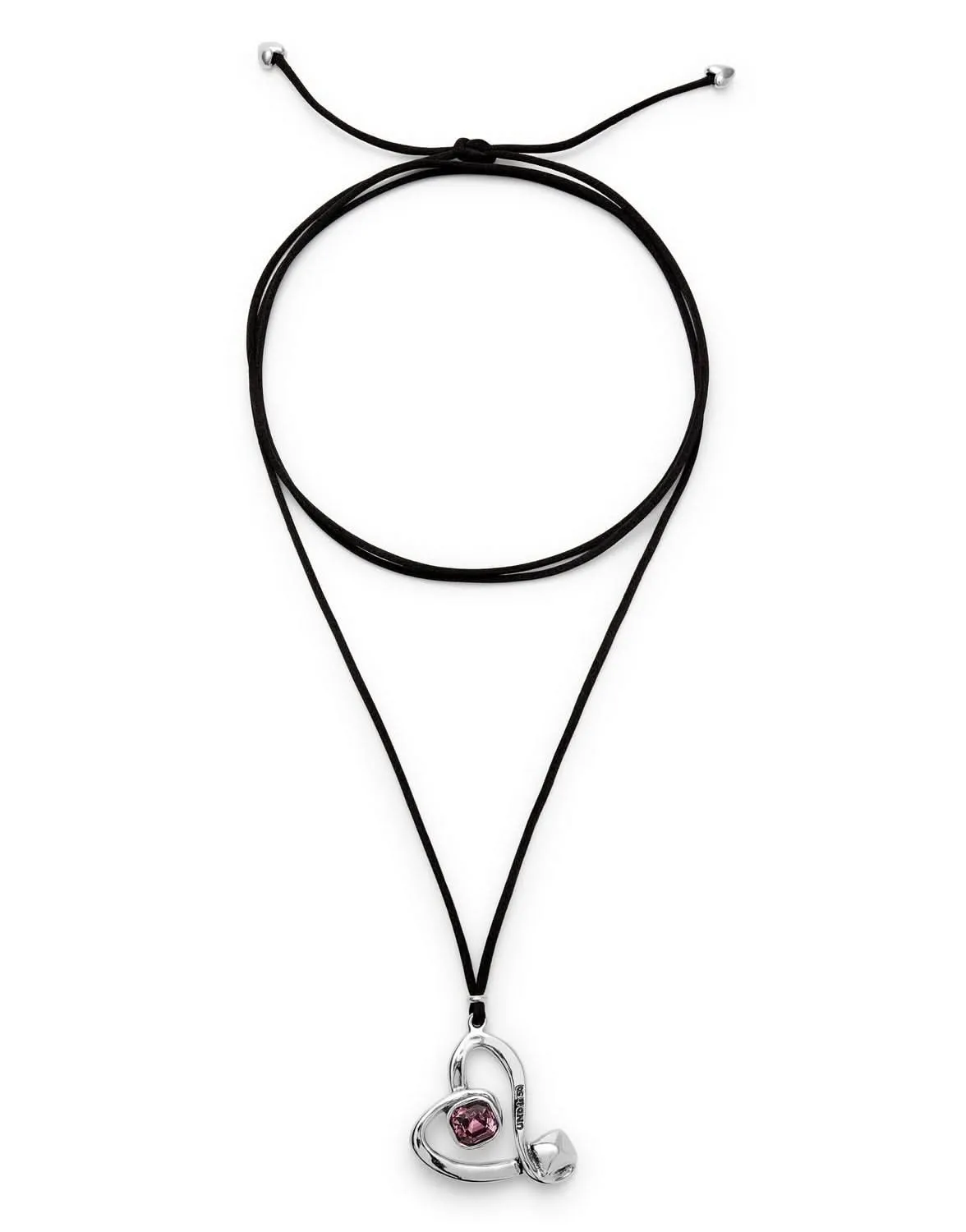 Sterling Silver Plated Ser Expresiva Pink Necklace COL2012RSAMTL0U Unode50 Jewelry And Accessories