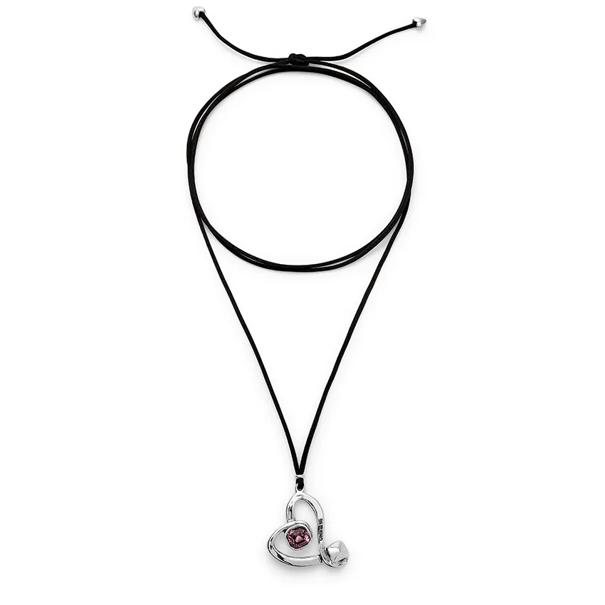 Sterling Silver Plated Ser Expresiva Pink Necklace COL2012RSAMTL0U Unode50 Jewelry And Accessories
