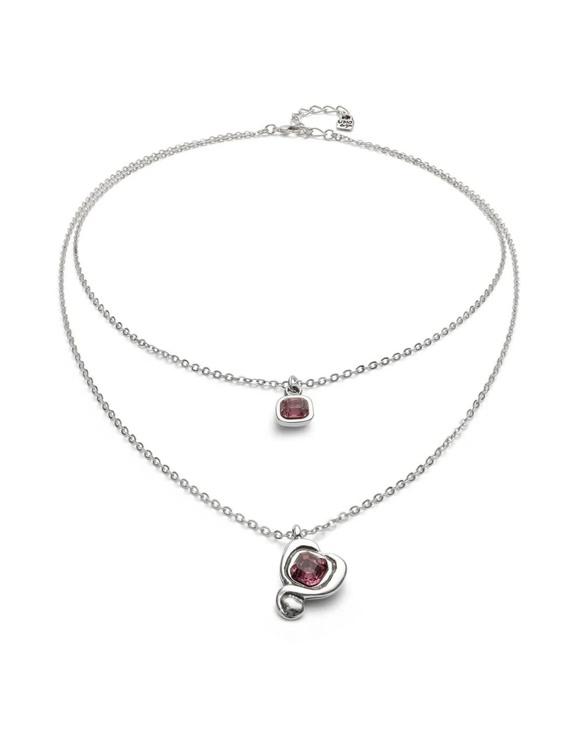 Sterling Silver Plated Ser Expresiva Pink Pendant COL2002RSAMTL0U Unode50 Jewelry And Accessories
