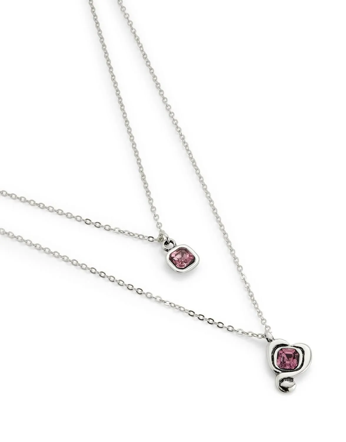 Sterling Silver Plated Ser Expresiva Pink Pendant COL2002RSAMTL0U Unode50 Jewelry And Accessories
