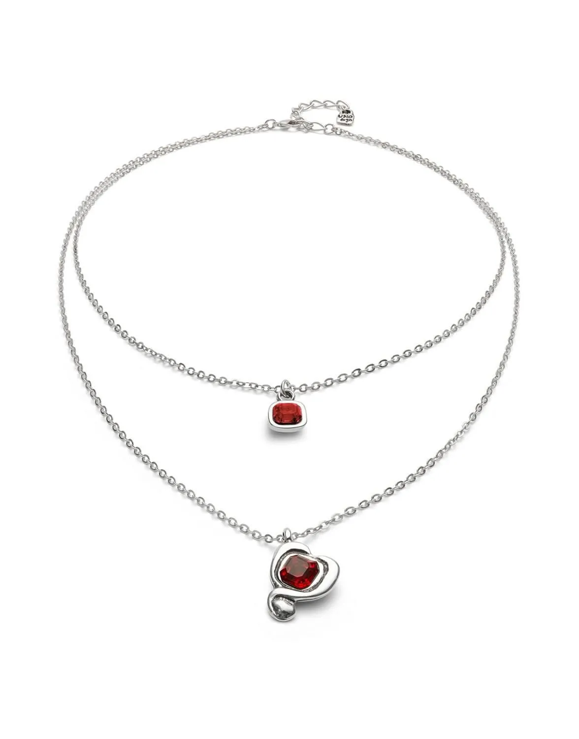 Sterling Silver Plated Ser Expresiva Red Pendant COL2002ROJMTL0U Unode50 Jewelry And Accessories