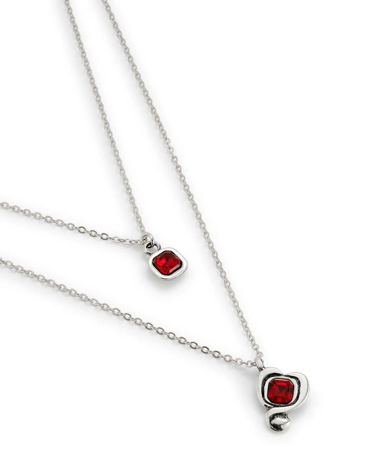 Sterling Silver Plated Ser Expresiva Red Pendant COL2002ROJMTL0U Unode50 Jewelry And Accessories