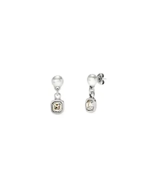 Sterling Silver Plated Ser Expresiva White Earrings PEN0998CRSMTL0U Unode50 Jewelry And Accessories