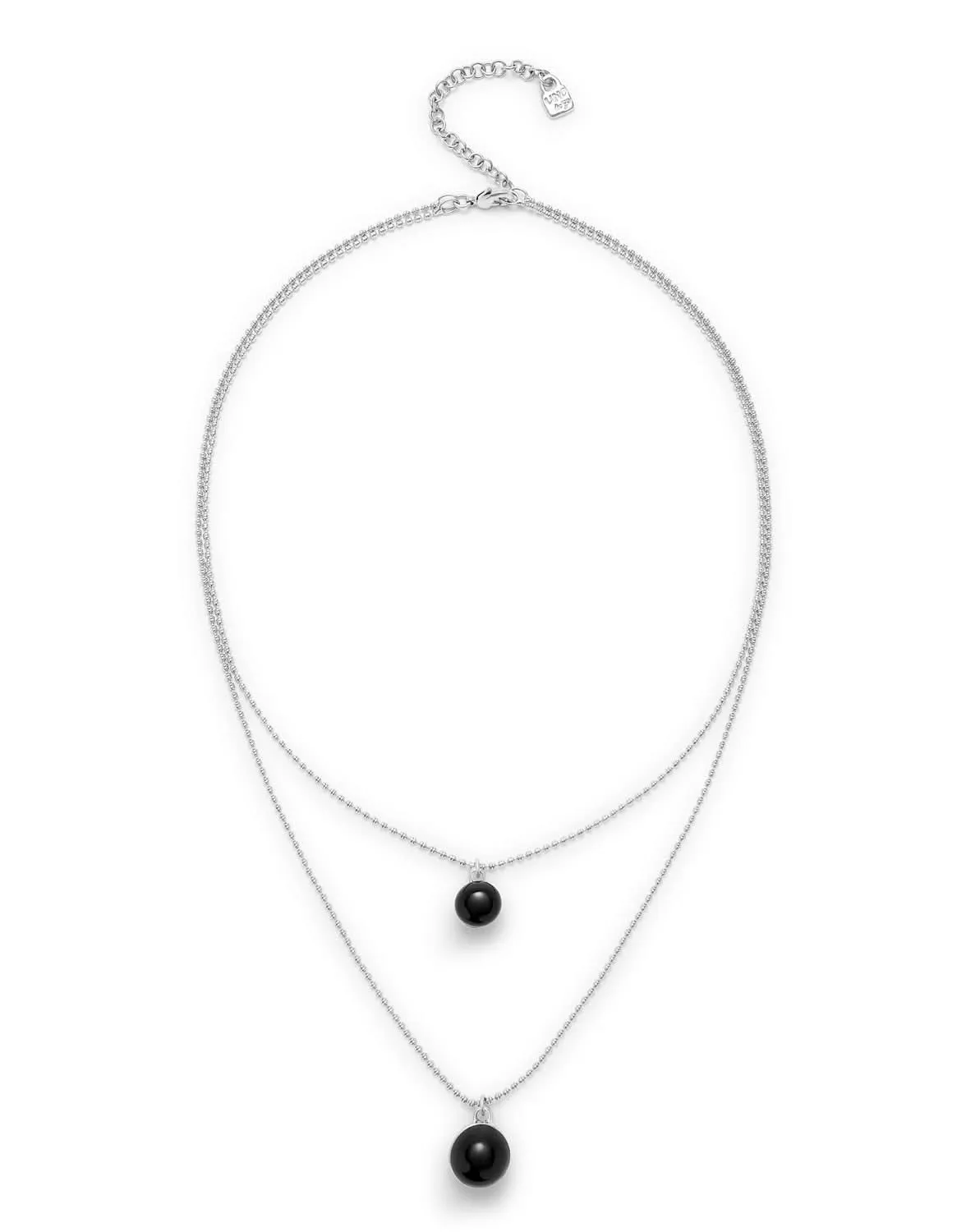 Sterling Silver Plated Ser Fascinante Black Pendant COL2003NGRMTL0U Unode50 Jewelry And Accessories