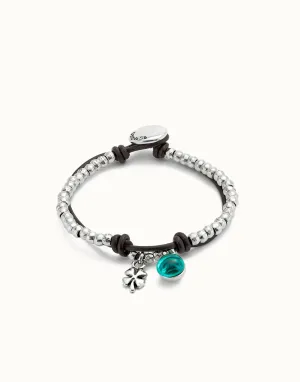 Sterling Silver Plated Ser Fascinante Green Bracelet PUL2529VRDMTL0 Unode50 Jewelry And Accessories