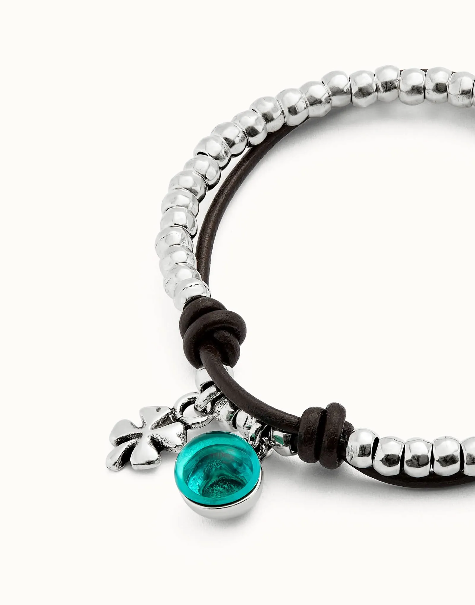 Sterling Silver Plated Ser Fascinante Green Bracelet PUL2529VRDMTL0 Unode50 Jewelry And Accessories