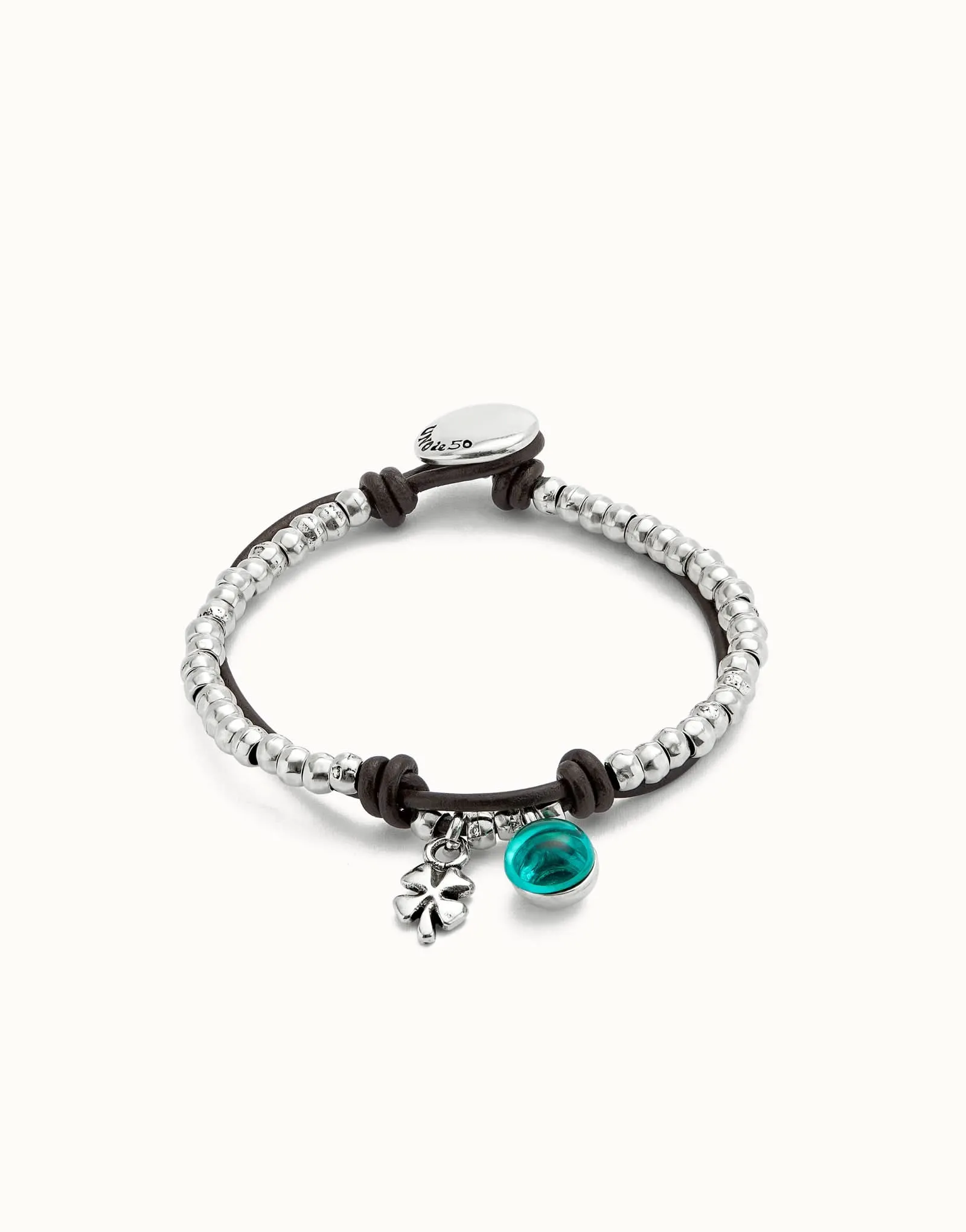 Sterling Silver Plated Ser Fascinante Green Bracelet PUL2529VRDMTL0 Unode50 Jewelry And Accessories