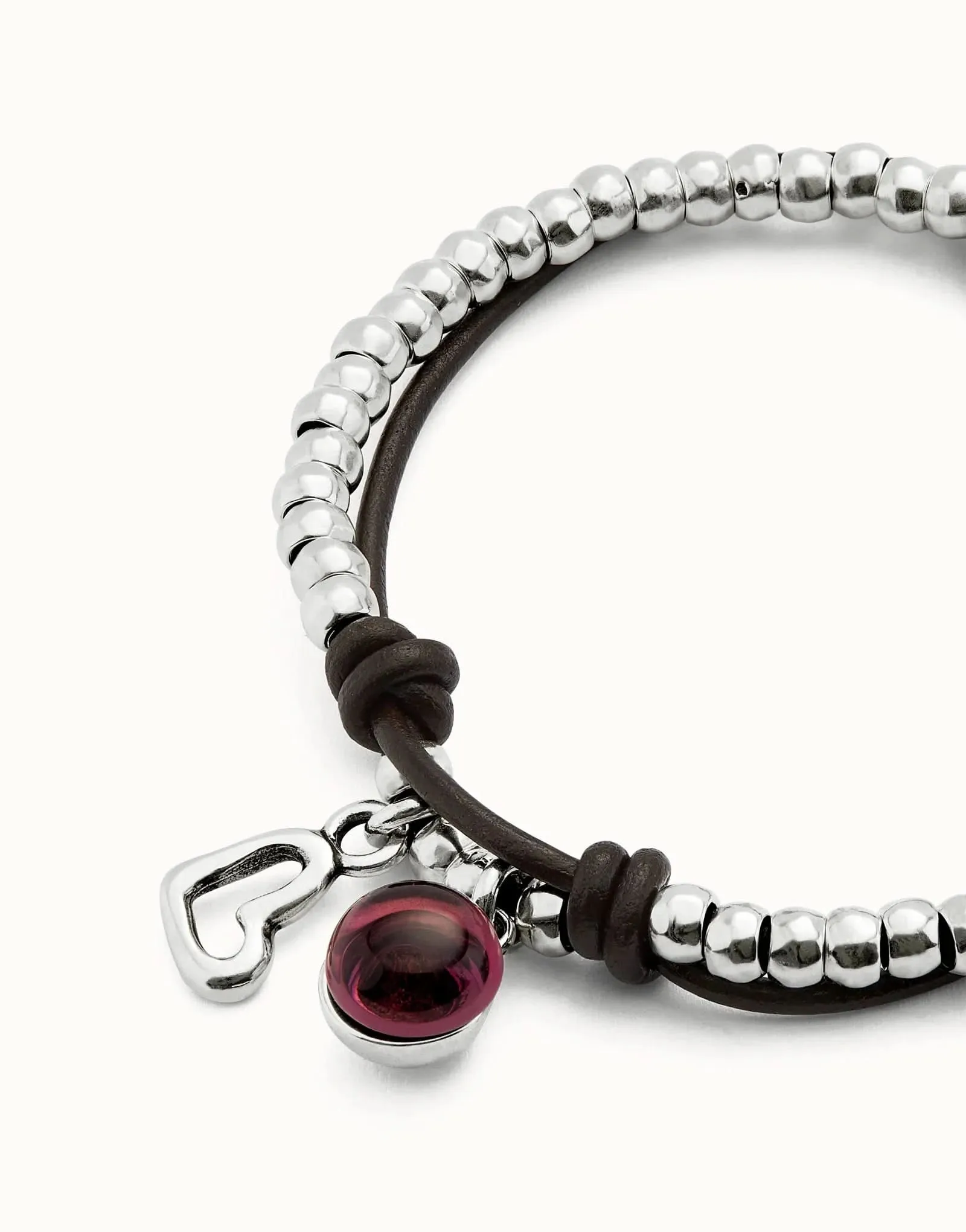 Sterling Silver Plated Ser Fascinante Purple Bracelet PUL2528MORMTL0 Unode50 Jewelry And Accessories