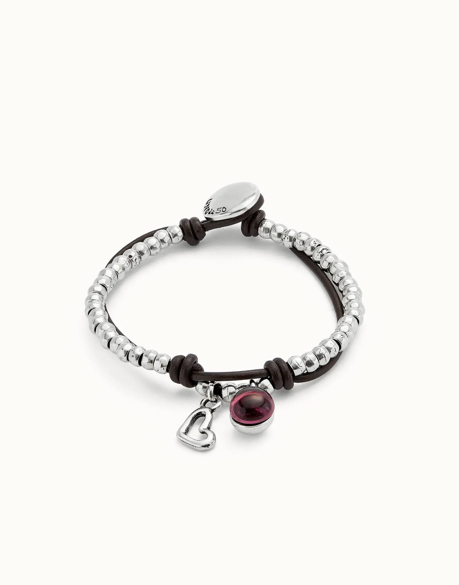 Sterling Silver Plated Ser Fascinante Purple Bracelet PUL2528MORMTL0 Unode50 Jewelry And Accessories