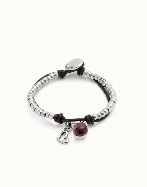 Sterling Silver Plated Ser Fascinante Purple Bracelet PUL2528MORMTL0 Unode50 Jewelry And Accessories