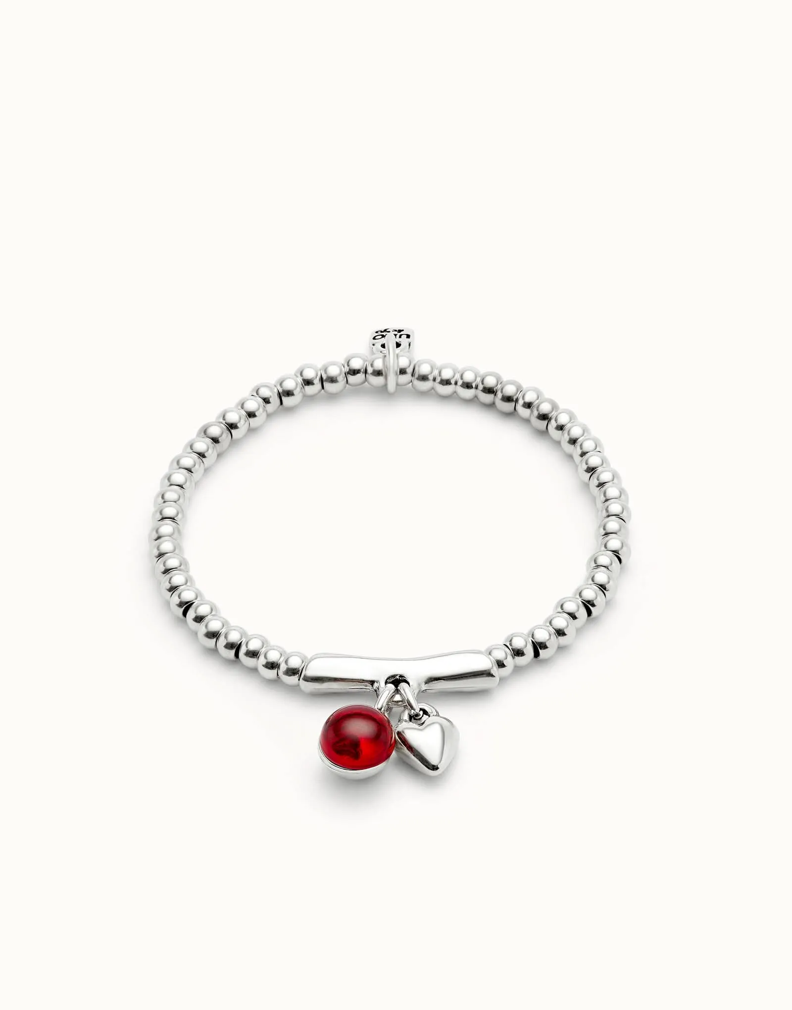 Sterling Silver Plated Ser Fascinante Red Bracelet PUL2533ROJMTL0 Unode50 Jewelry And Accessories