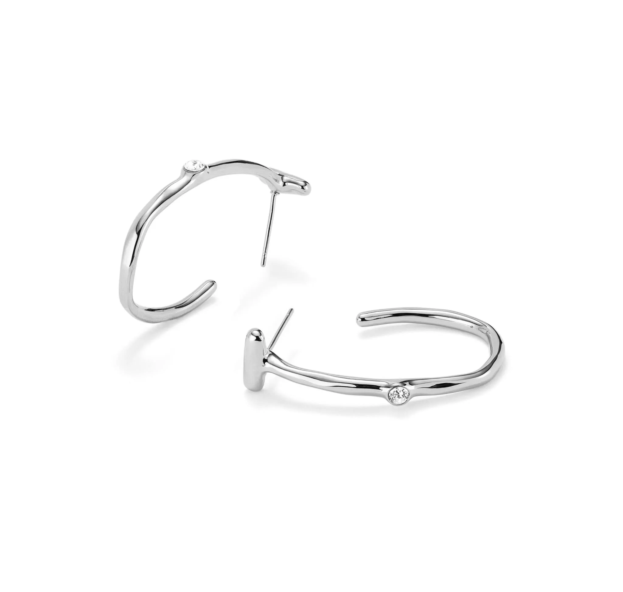 Sterling Silver Plated Ser Indomable White Earrings PEN0959BLNMTL0U Unode50 Jewelry And Accessories
