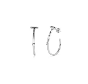 Sterling Silver Plated Ser Indomable White Earrings PEN0959BLNMTL0U Unode50 Jewelry And Accessories