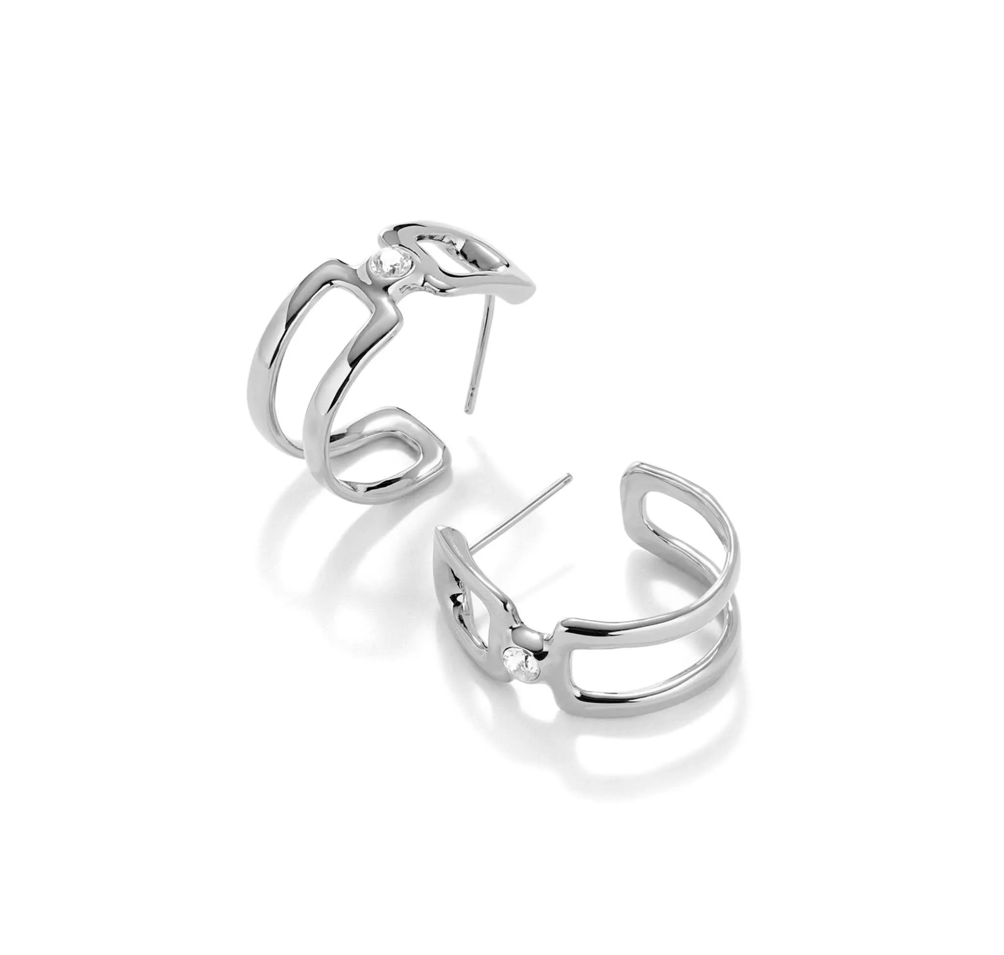 Sterling Silver Plated Ser Indomable White Earrings PEN0971BLNMTL0U Unode50 Jewelry And Accessories