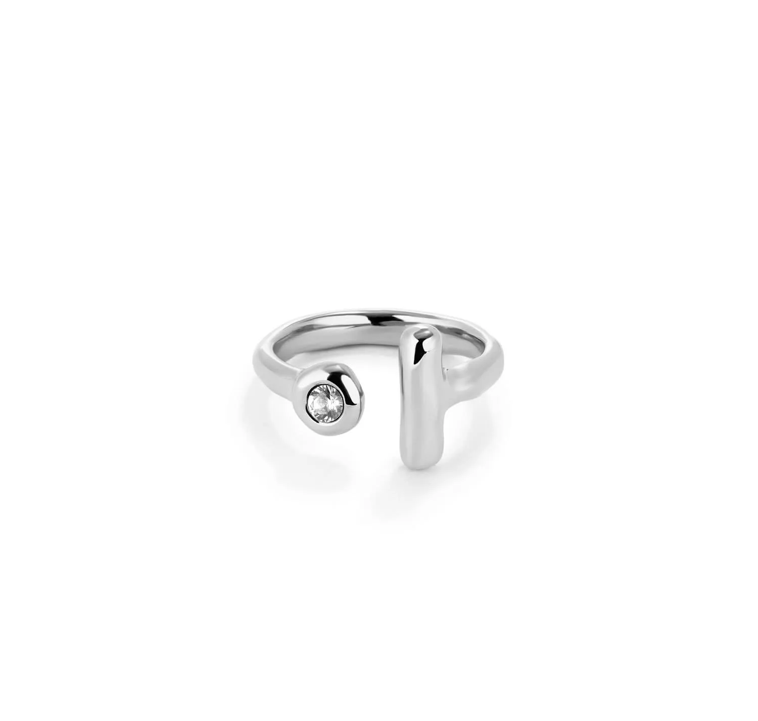 Sterling Silver Plated Ser Indomable White Ring ANI0817BLNMTL Unode50 Jewelry And Accessories