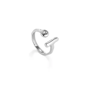 Sterling Silver Plated Ser Indomable White Ring ANI0817BLNMTL Unode50 Jewelry And Accessories