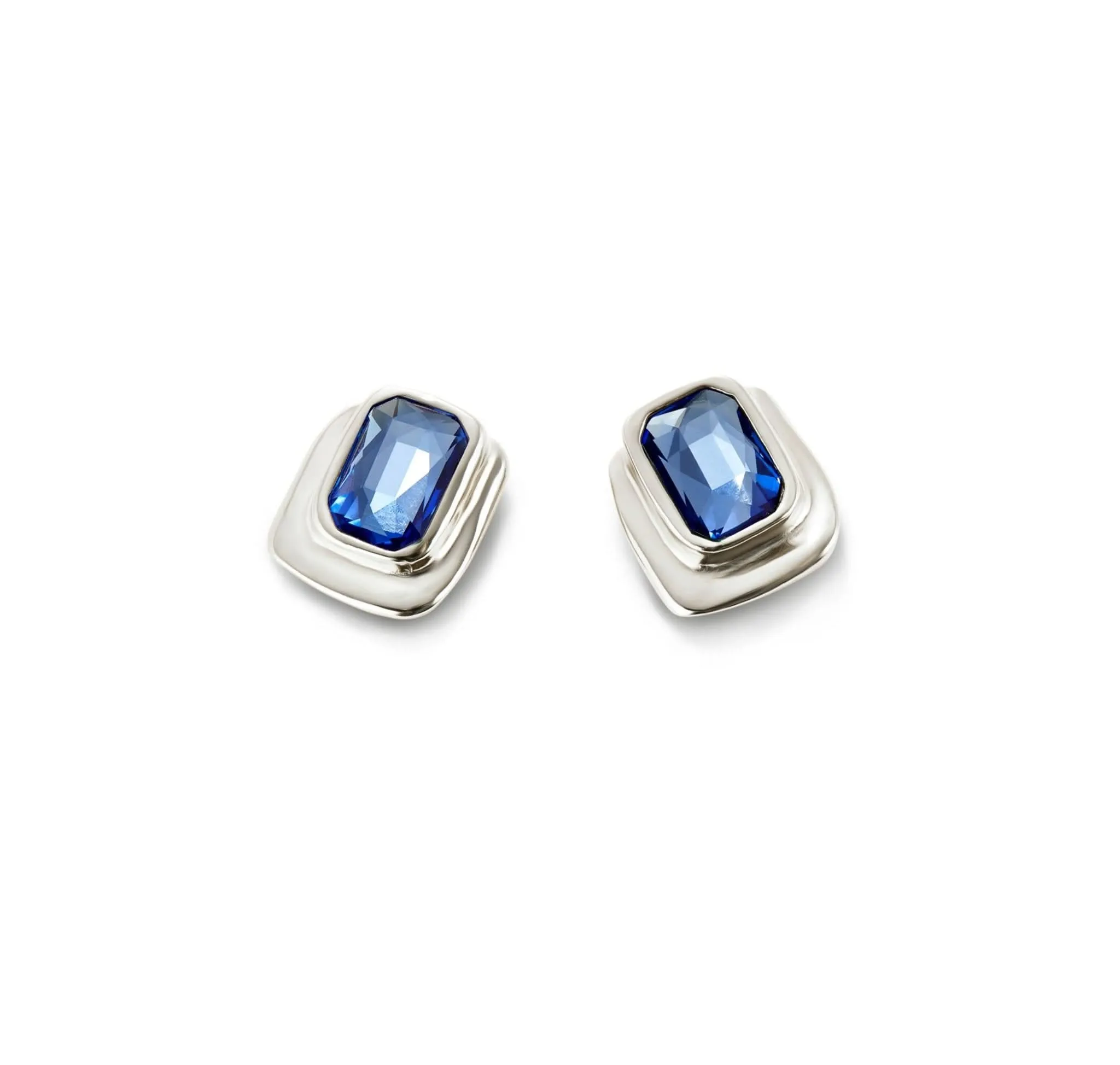 Sterling Silver Plated Ser Magnetica Blue Earrings PEN0973AZUMTL0U Unode50 Jewelry And Accessories