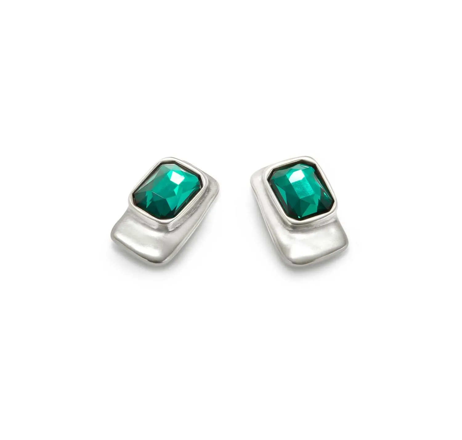 Sterling Silver Plated Ser Magnetica Green Earrings PEN0974VRDMTL0U Unode50 Jewelry And Accessories