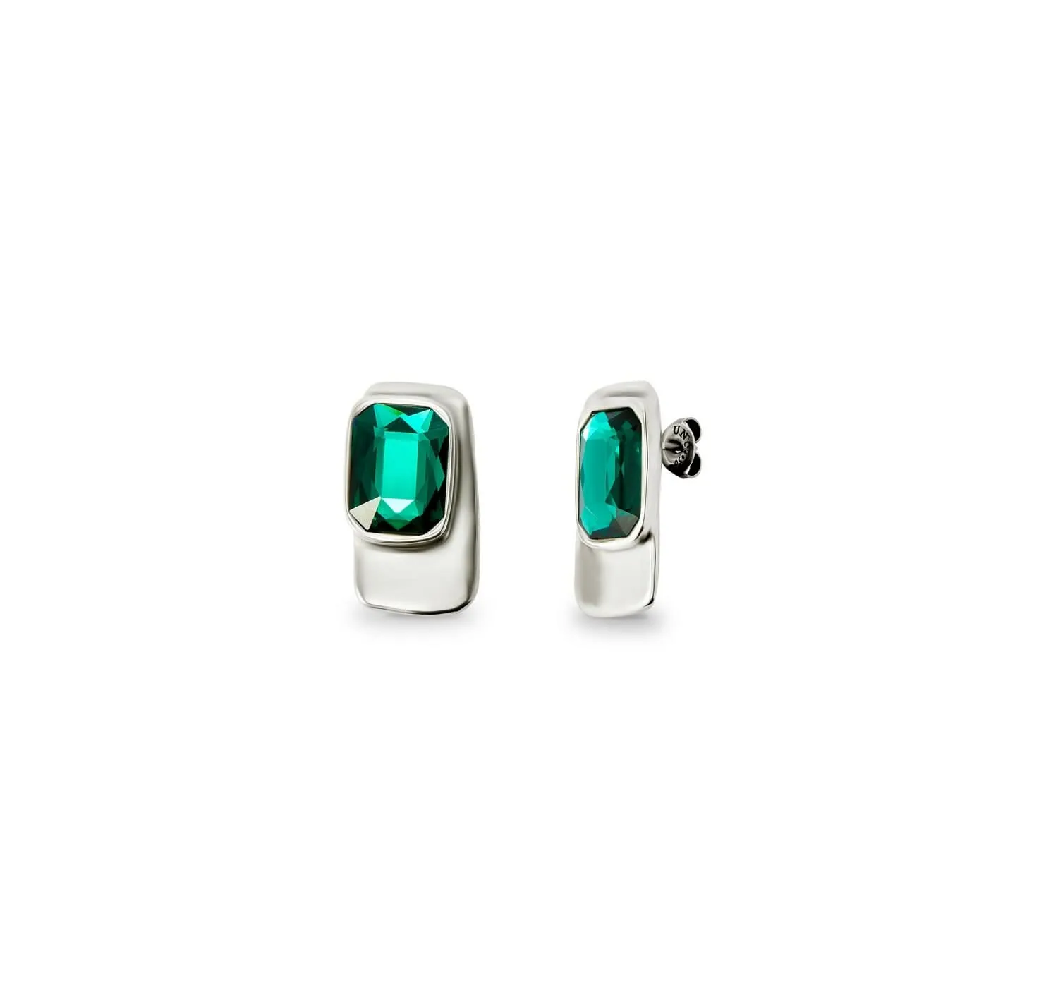 Sterling Silver Plated Ser Magnetica Green Earrings PEN0974VRDMTL0U Unode50 Jewelry And Accessories