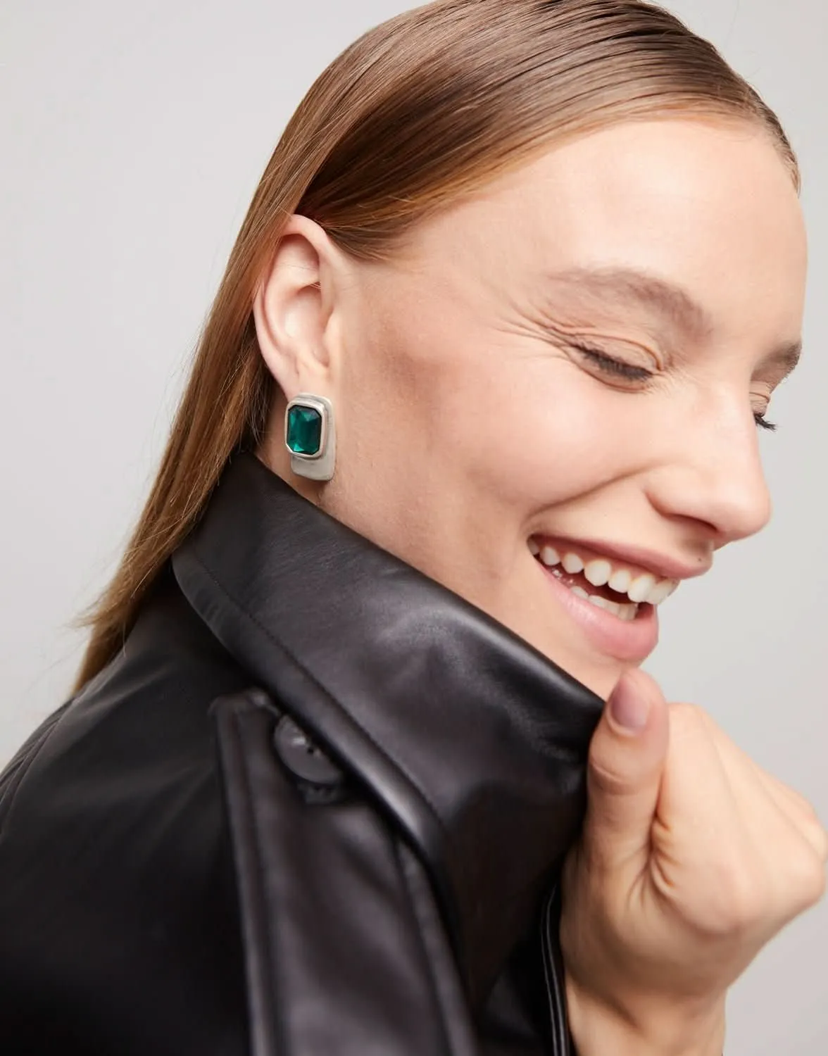 Sterling Silver Plated Ser Magnetica Green Earrings PEN0974VRDMTL0U Unode50 Jewelry And Accessories