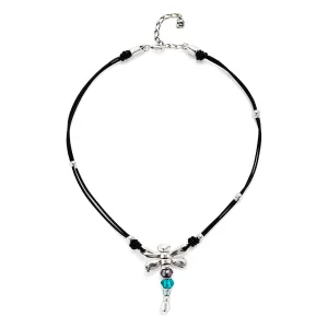 Sterling Silver Plated Ser Rebelde Multicoloured Necklace COL1959MCLMTL0U Unode50 Jewelry And Accessories