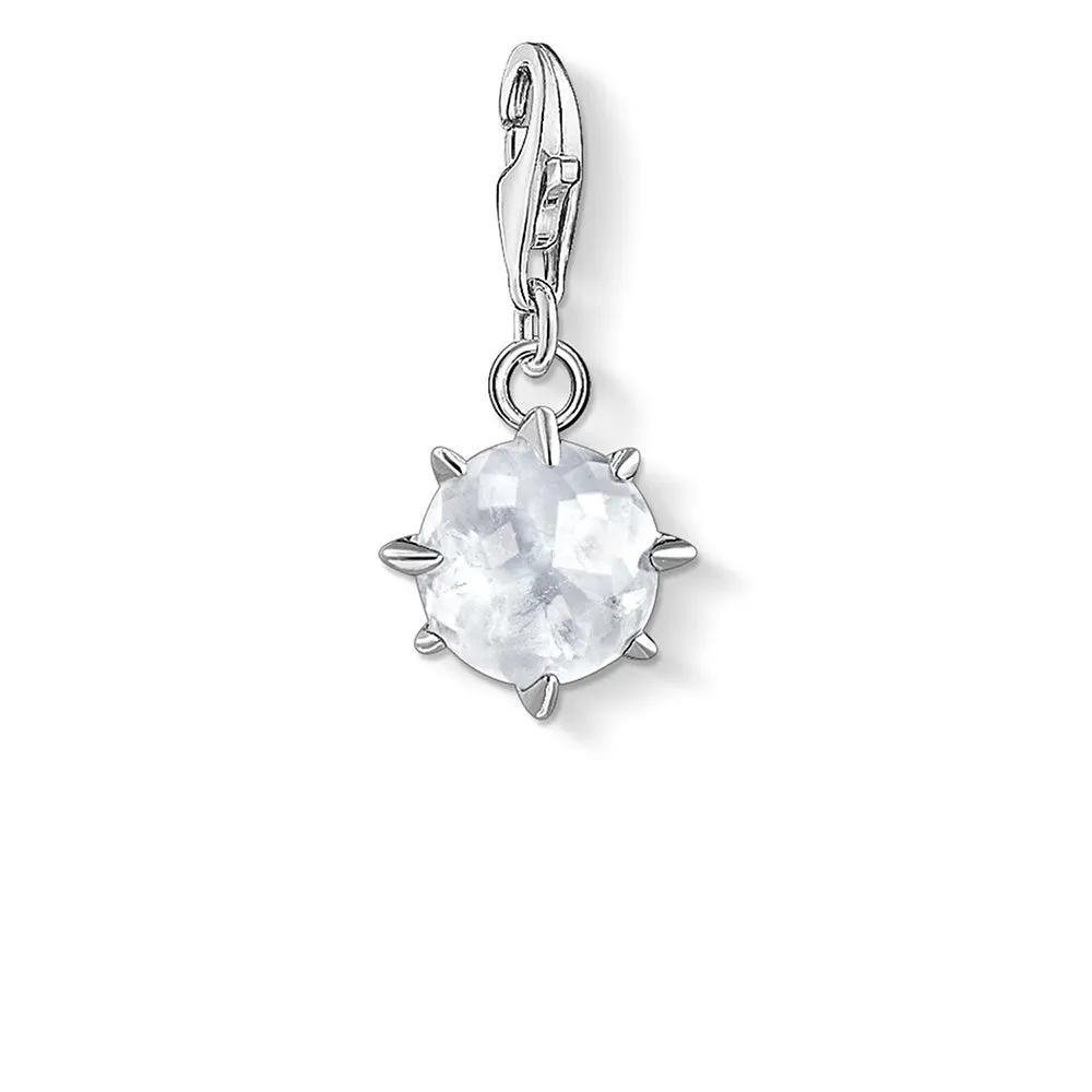 Sterling Silver Thomas Sabo Charm Club April Rock Crystal Sterling Silver	Jewelry