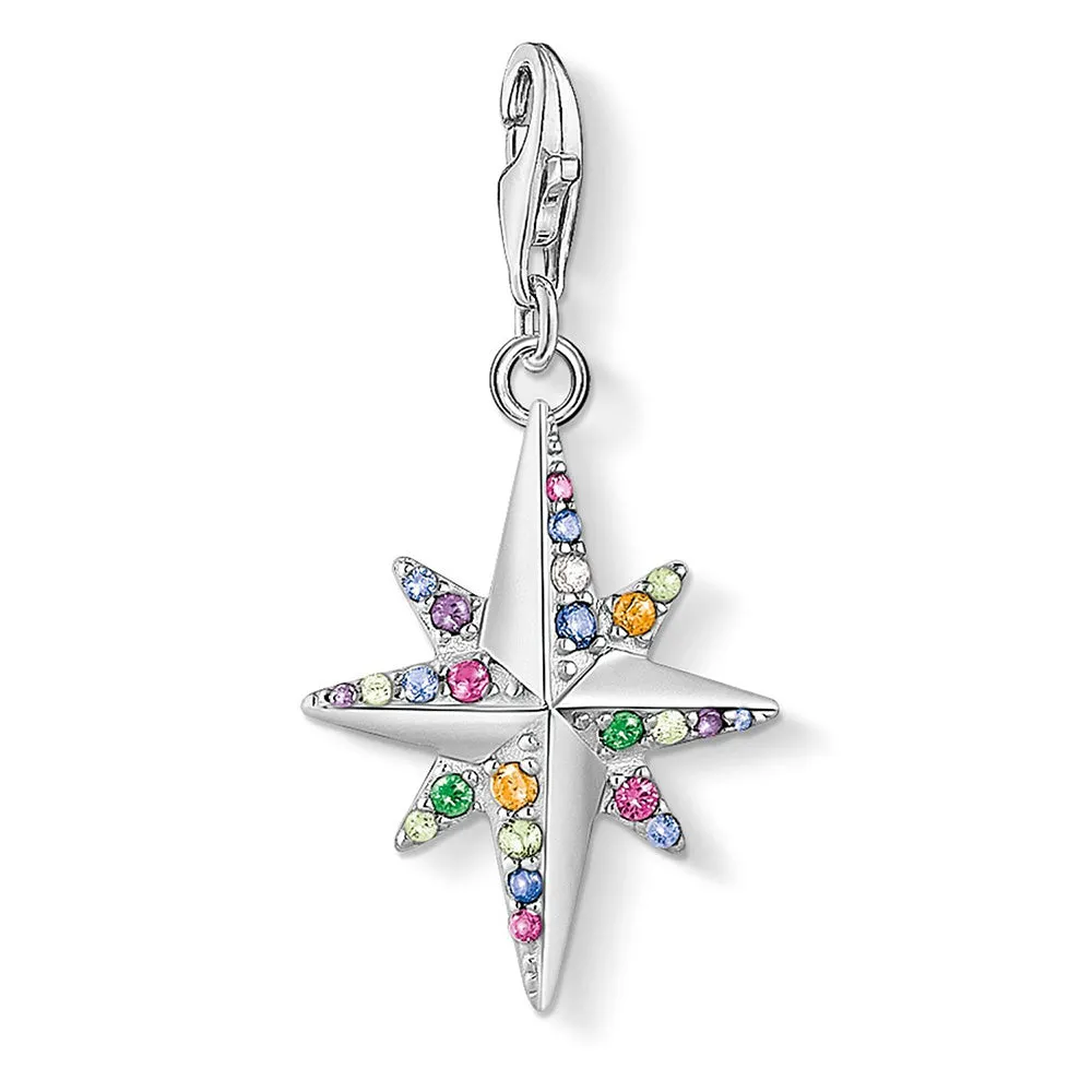 Sterling Silver Thomas Sabo Charm Club Colourful Star Sterling Silver	Jewelry
