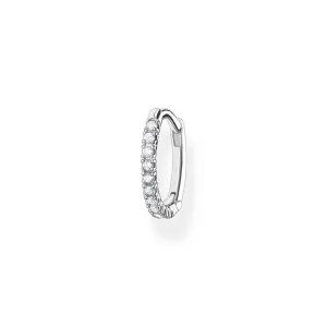 Sterling Silver Thomas Sabo Charm Club Zirconia Hoop Earring 13.5mm * 1 Earring Only* Sterling Silver	Jewelry