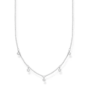 Sterling Silver Thomas Sabo Charm Club Zirconia Necklace 40-45cm Sterling Silver	Jewelry