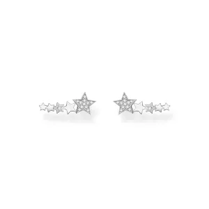 Sterling Silver Thomas Sabo Charm Club Zirconia Pave Ear Climbers Sterling Silver	Jewelry