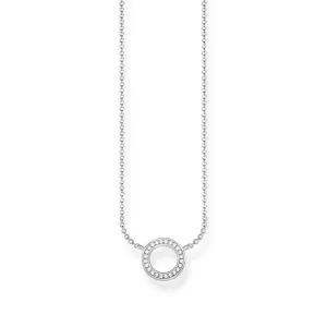 Sterling Silver Thomas Sabo Circular Zirconia Necklace Sterling Silver	Jewelry