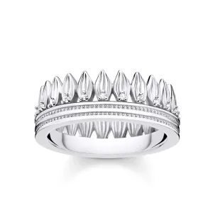 Sterling Silver Thomas Sabo Magic Garden Leaf Crown Ring Sterling Silver	Jewelry