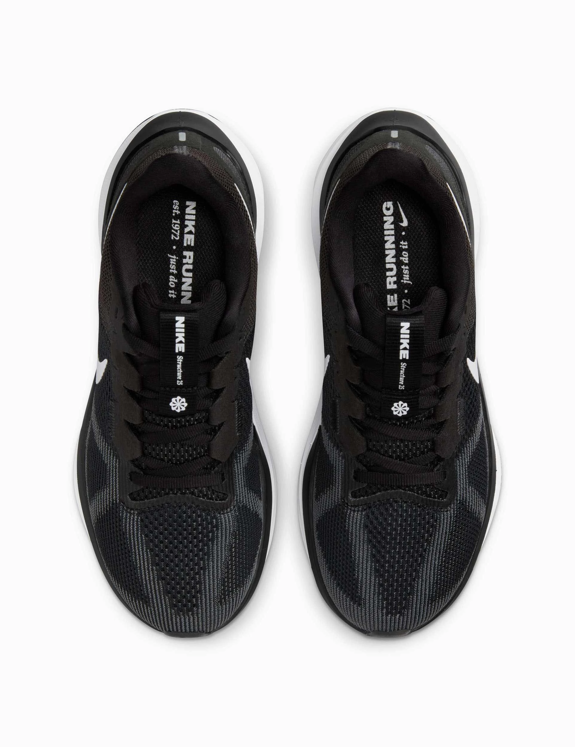 Structure 25 Shoes - Black/Dark Smoke Grey/White Nike women's stylish athletic footwear