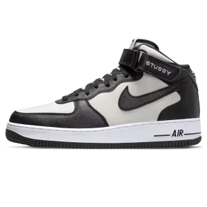 Stussy x Nike Air Force 1 Mid 'Black White' Nike Air Force 1 timeless sneakers for any outfit