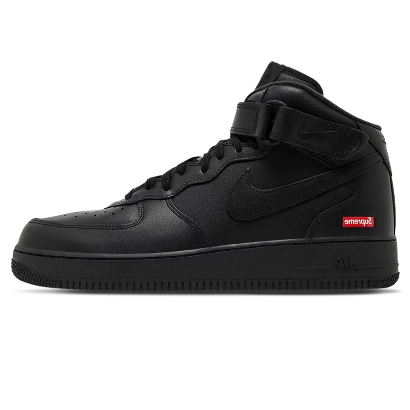 Supreme x Air Force 1 Mid 'Box Logo - Triple Black' Nike Air Force 1 timeless sneakers for any outfit