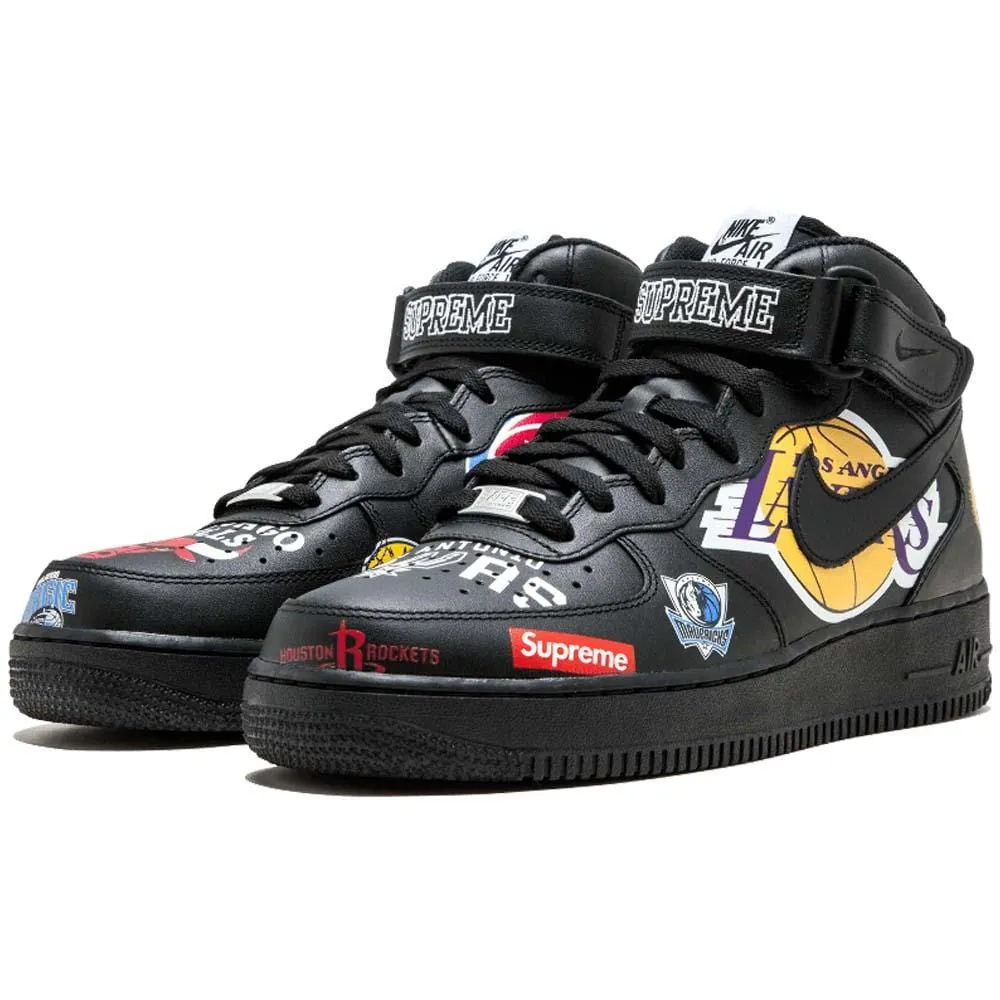 Supreme x NBA x Air Force 1 Mid 07 'Black' Nike Air Force 1 low-top sneakers