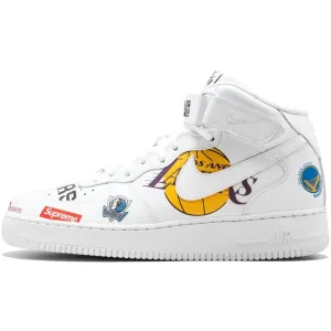 Supreme x NBA x Air Force 1 Mid 07 'White' Nike Air Force 1 timeless sneakers for any outfit