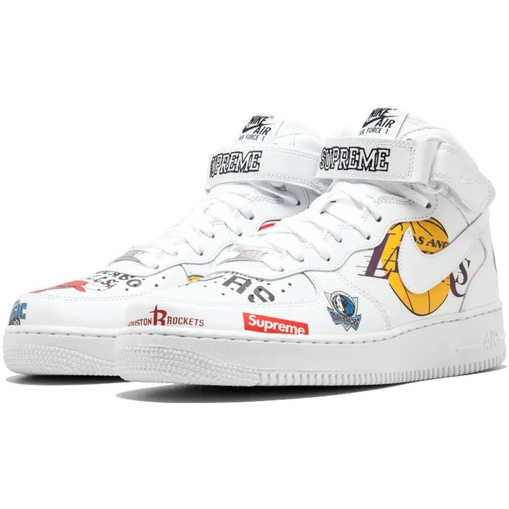 Supreme x NBA x Air Force 1 Mid 07 'White' Nike Air Force 1 low-top sneakers