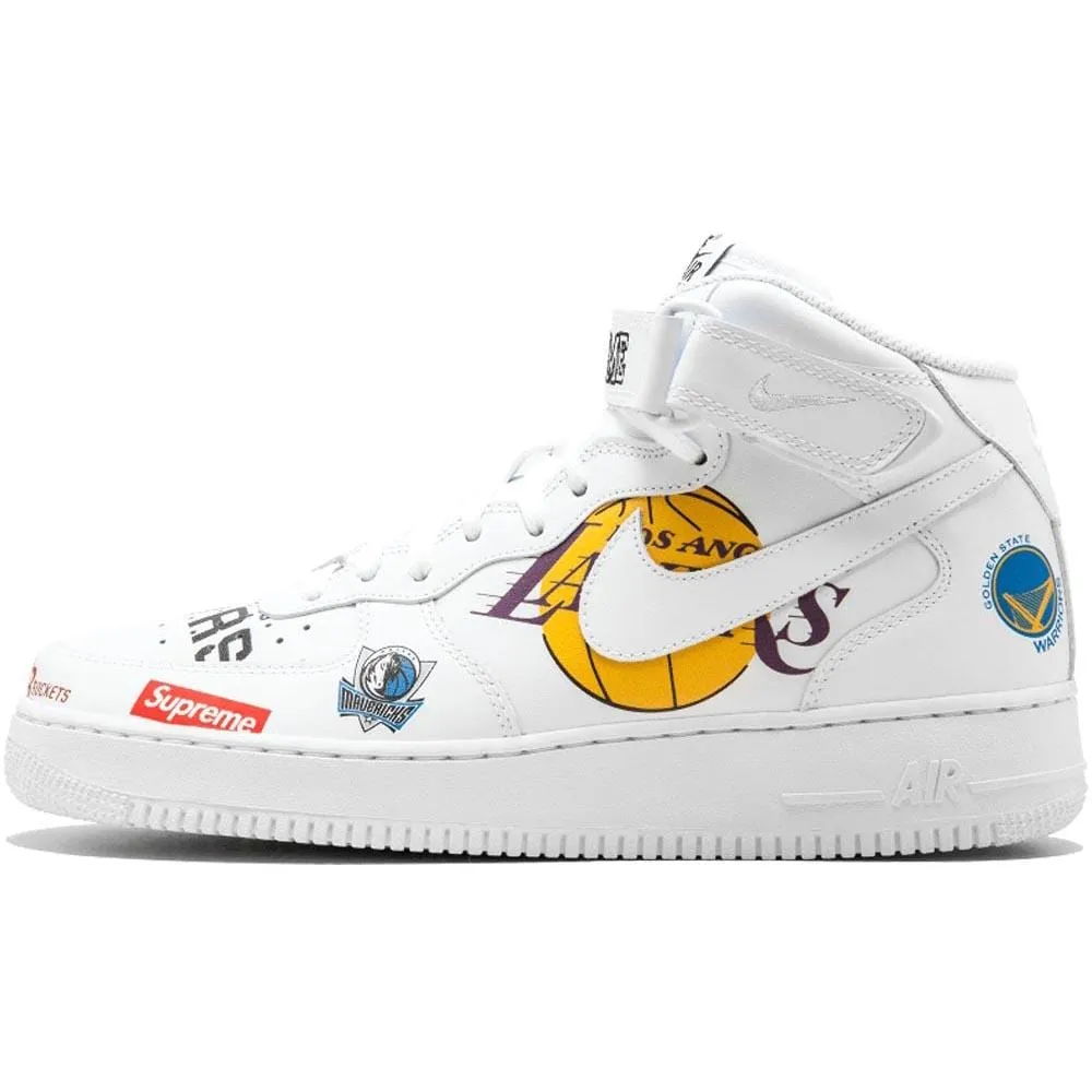 Supreme x NBA x Air Force 1 Mid 07 'White' Nike Air Force 1 timeless sneakers for any outfit
