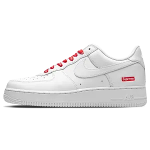 Supreme x Nike Air Force 1 Low 'Box Logo - White' Nike Air Force 1 timeless sneakers for any outfit
