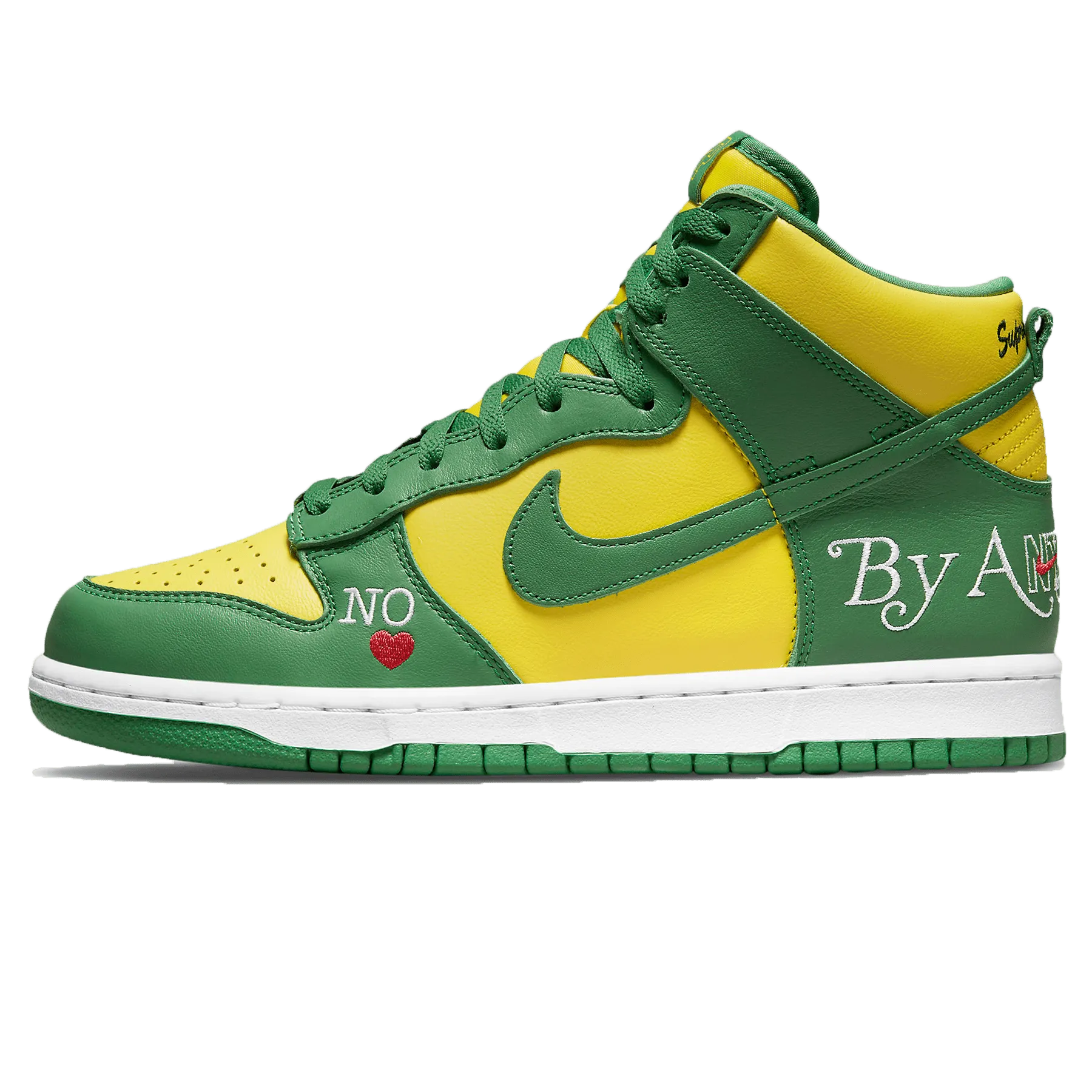 Supreme x Nike Dunk High SB 'By Any Means - Brazil' Nike Dunk casual shoes with iconic low-top shape