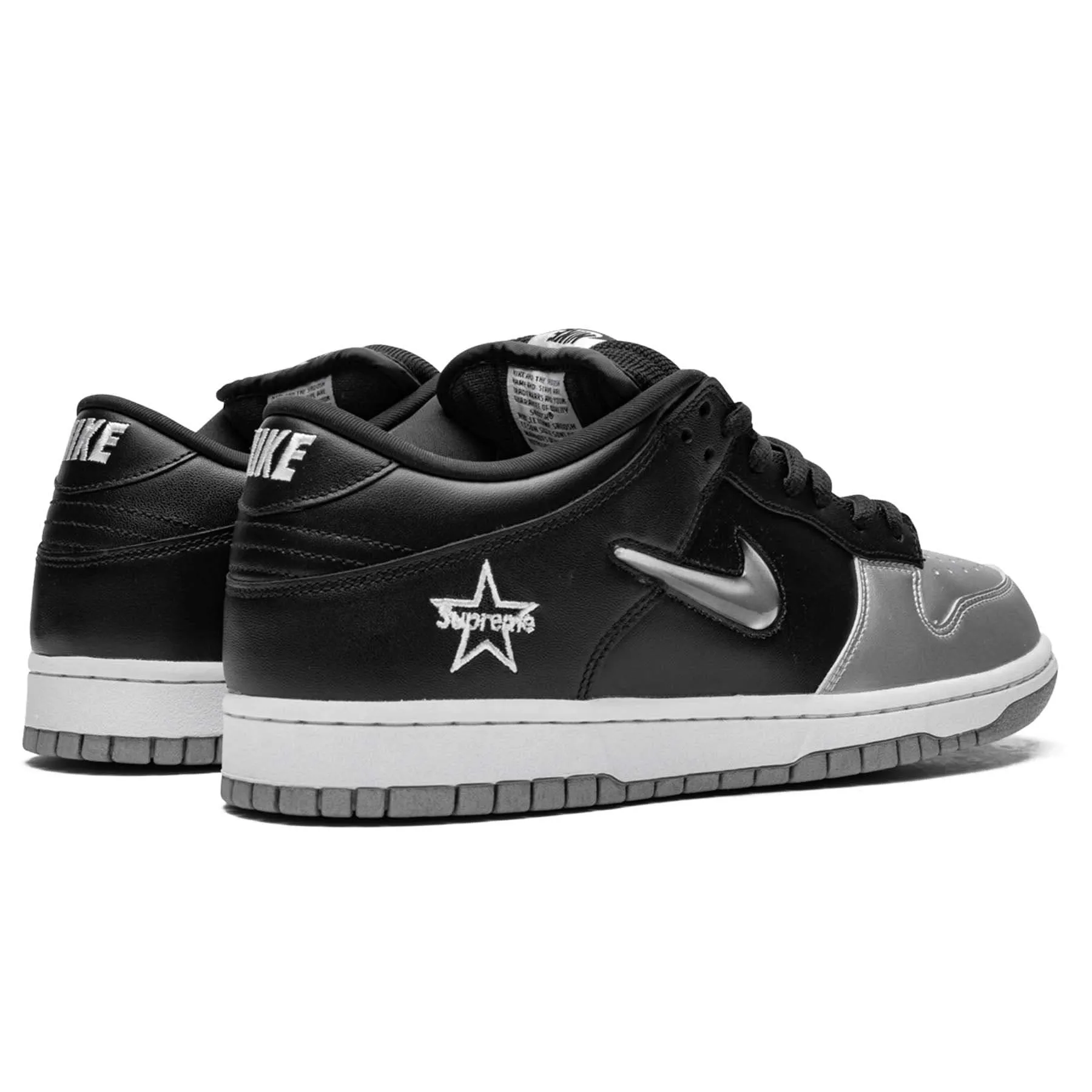 Supreme x Nike Dunk SB Low QS 'Metallic Silver' Nike Dunk stylish shoes