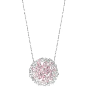 SWAROVSKI Cherie 5111318 Pink Crystals Flowers Rhodium Plated Pendant Necklace Swarovski Jewelry