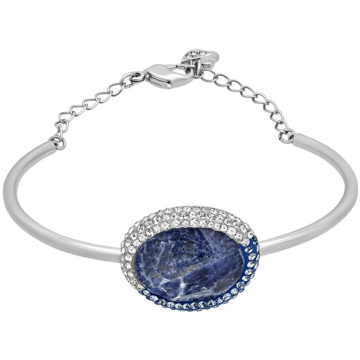 Swarovski Jewelry Swarovski Women's Bracelet - Oval Rhodium-Plated Blue Crystal, 6.75 inch | 5132119