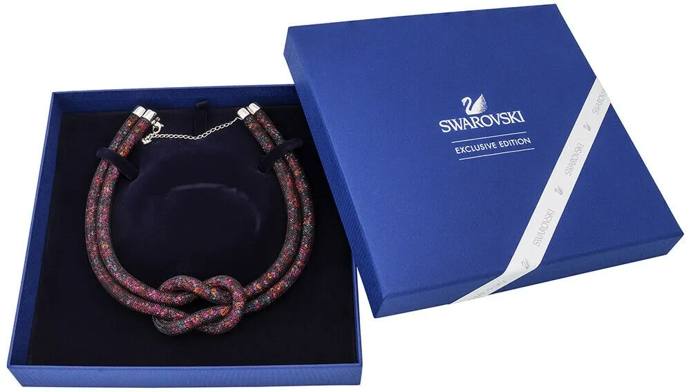 Swarovski Stardust Exclusive Edition 5184476 Black Multicolor Crystal Set of Necklace and Bracelet for Women Swarovski Jewelry