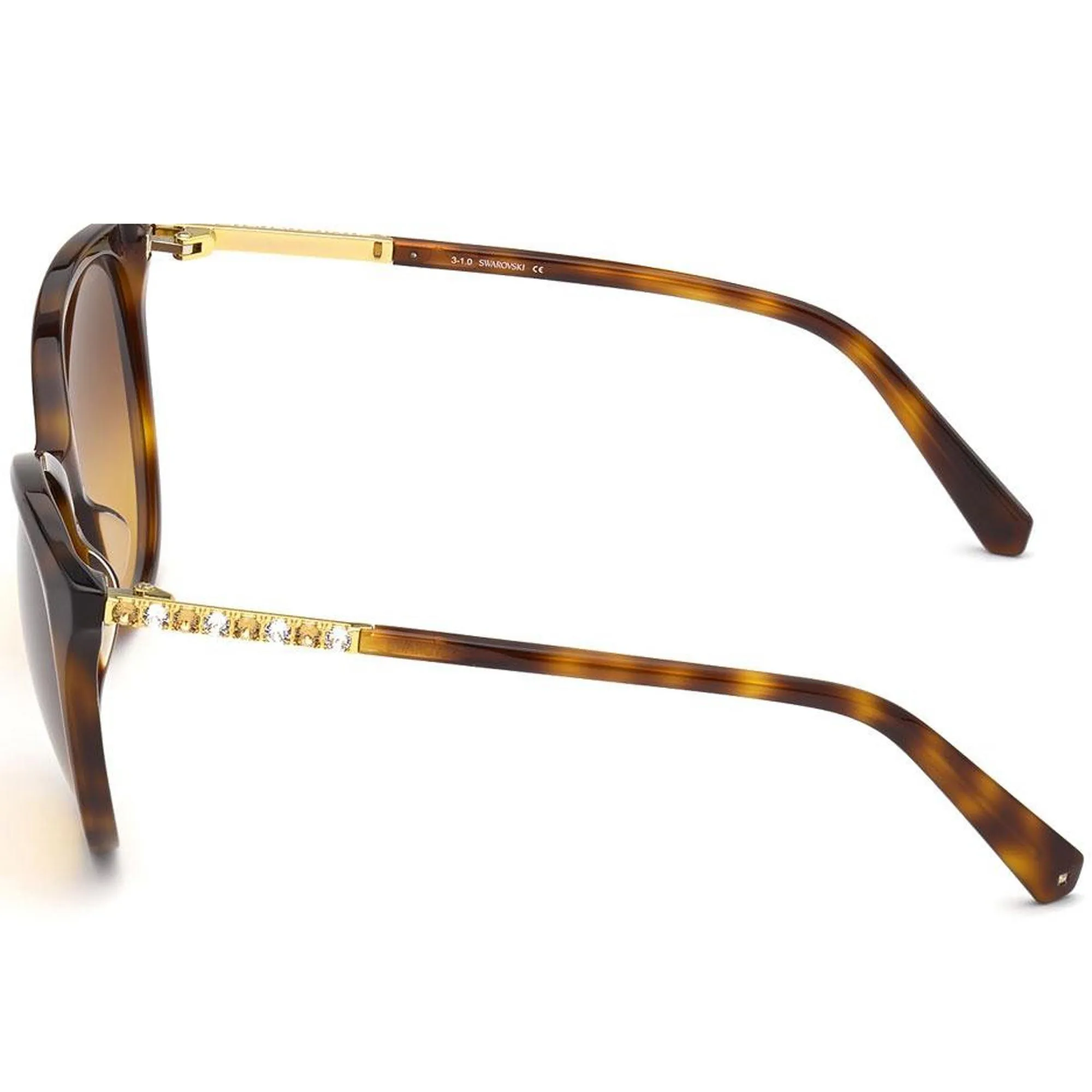 Swarovski Women's Sunglasses - Gradient Brown Lens Dark Havana Frame | SK0309 52F Versace Sunglasses