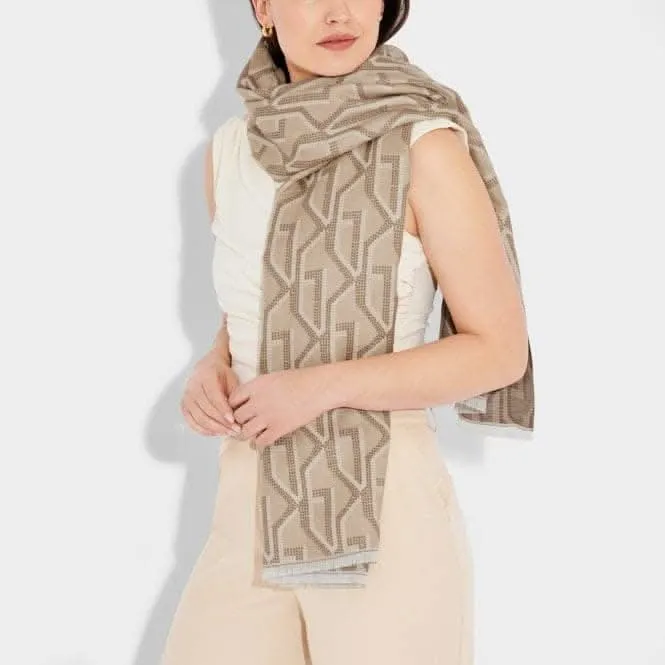 Taupe Signature Scarf & Card Holder KLS528 Katie Loxton Jewelry And Accessories