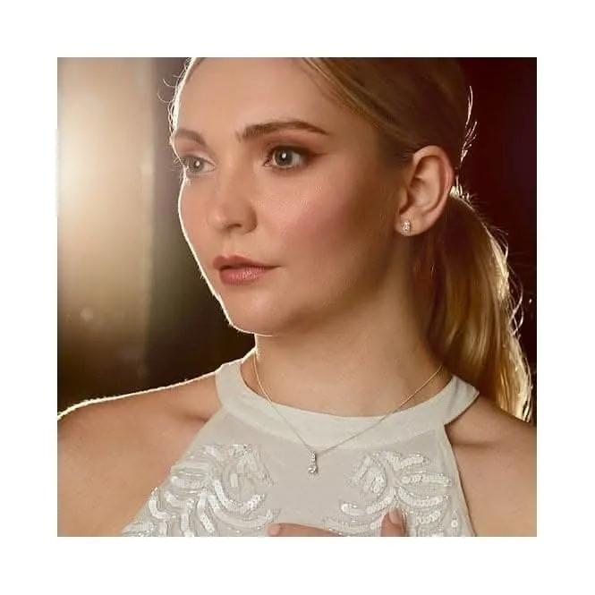 Teardrop With Pave Bale Pendant P5023 Diamonfire Jewellery