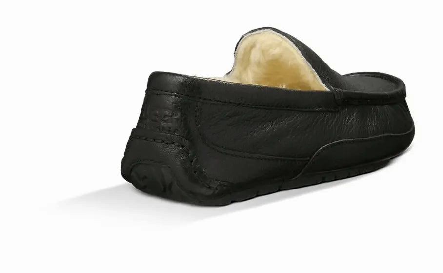 The Mens UGG Ascot (Leather) Slipper  Timeless Style & Everyday Comfort Ugg cozy footwear visuals