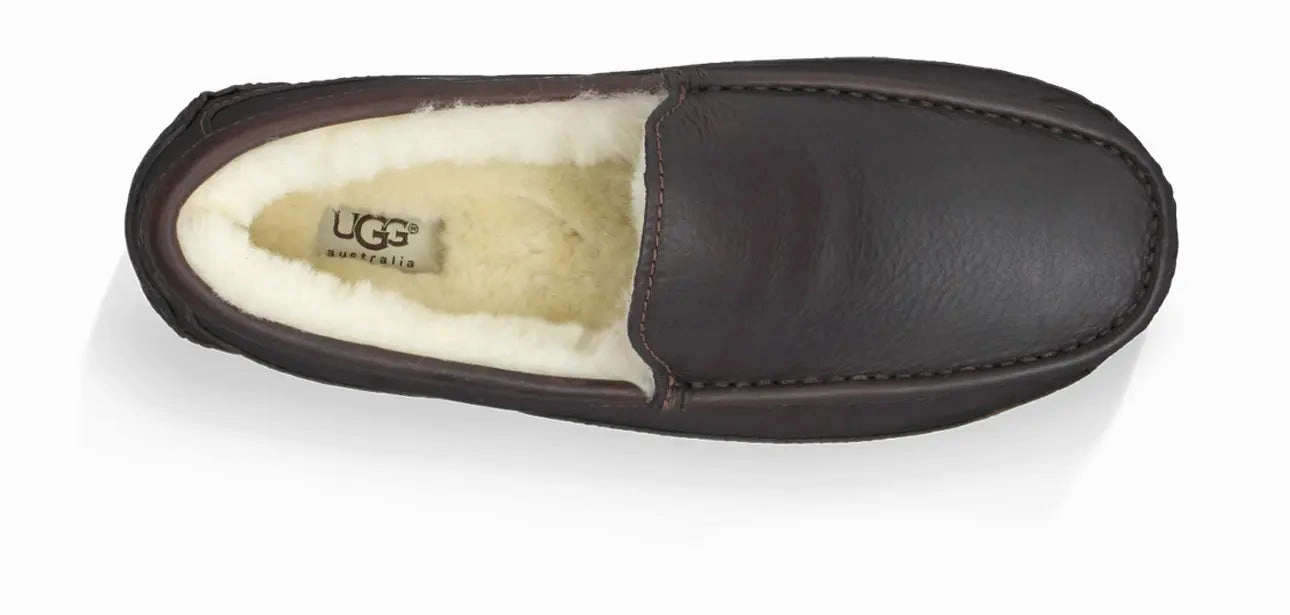 The Mens UGG Ascot (Leather) Slipper  Timeless Style & Everyday Comfort Ugg cozy footwear visuals